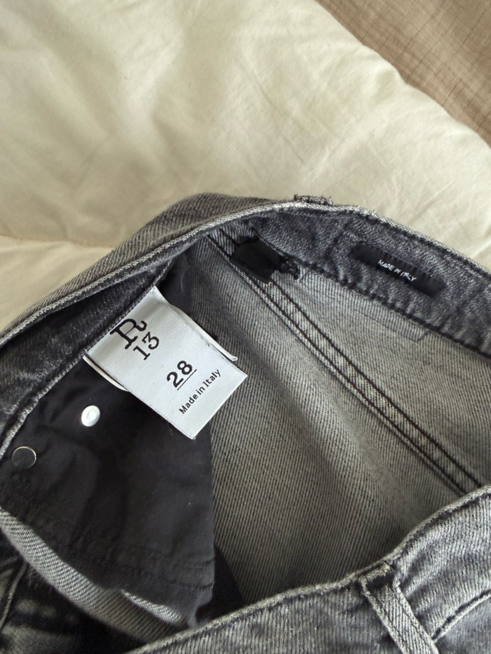 R13 Boyfriend Jean Vintage Grey - Picture 6 of 8
